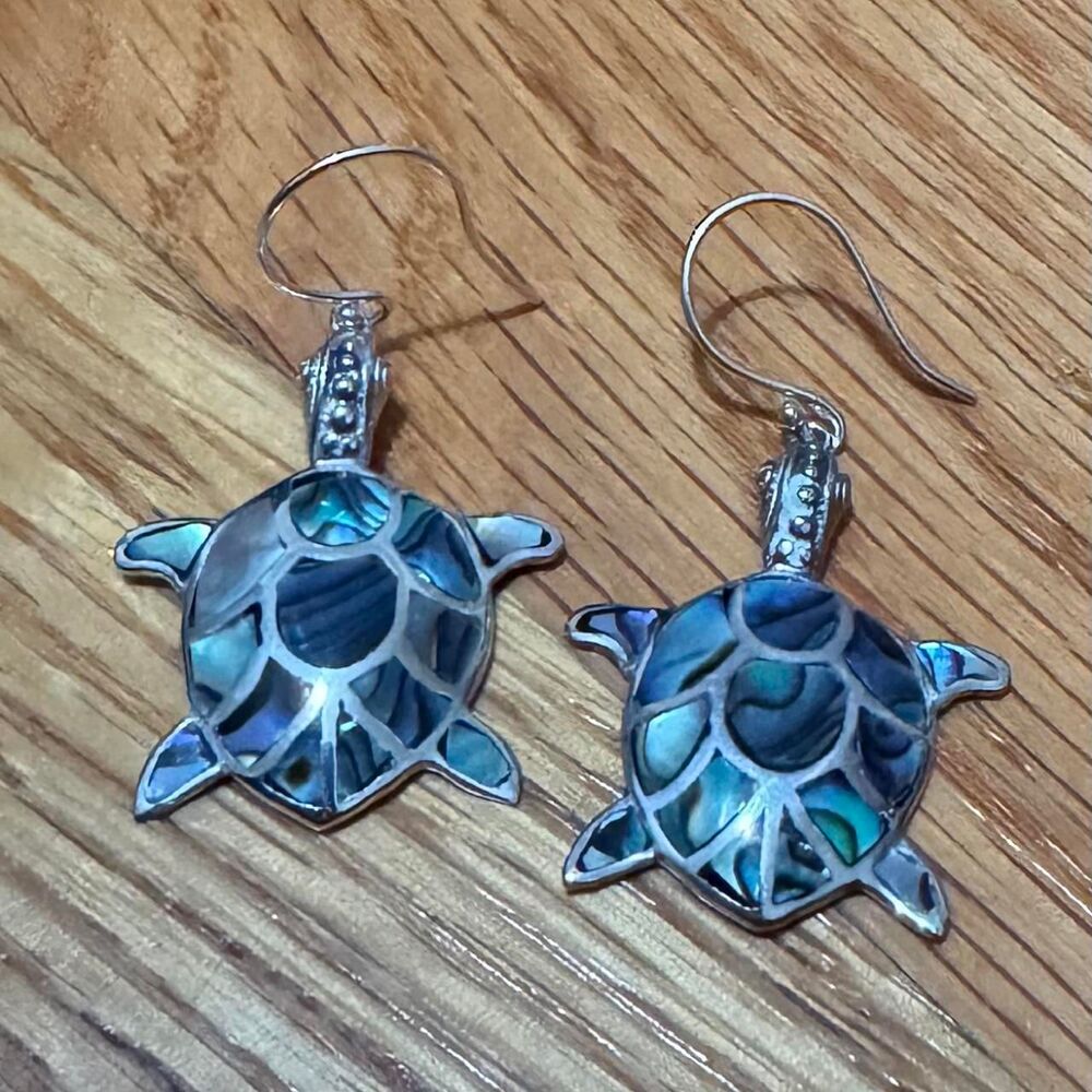 Turtle Women's Silver and Blue Jewelery